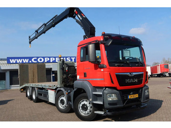 Camião de caixa aberta/ Plataforma, Camião grua MAN TGS 35.360 8x2 Euro 6 Oprijwagen + Hiab 228 E 3 kraan.: foto 2