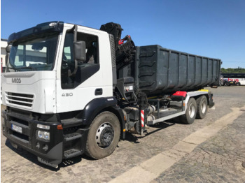 Camião polibenne, Camião grua Iveco STRALIS, 260S43Y/TN, hákový nosič kontajnerov s hydraulickým žeriavom: foto 5
