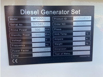 Gerador elétrico Perkins 2506C-E15TAG2 - 550 kVA Surplus genset - DPX-20019: foto 4