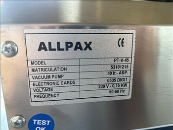 Máquina de embalagem Allpax PT-V-45 Vacuum sealer: foto 4