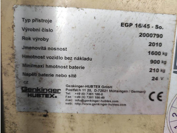 Stacker Hubtex EGP16/45-So: foto 5 Stacker Hubtex EGP16/45-So: foto 5