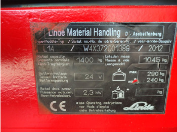 Stacker Linde L14-372: foto 5 Stacker Linde L14-372: foto 5
