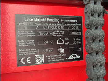 Stacker Linde L16-1173 (LACK NEU): foto 5