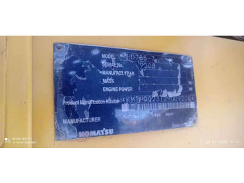 Caminhão fora de estrada KOMATSU HD785