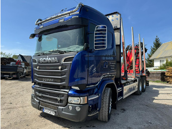 Camião de transporte de madeira, Camião grua para transporte de madeiras SCANIA R730: foto 4