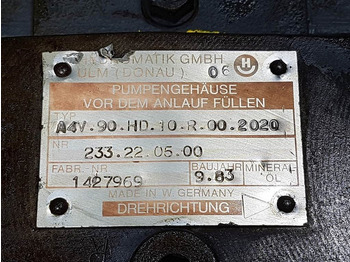 Hidráulica para Máquina de construção Hydromatik A4V90HD1.0R002020-233.22.05.00-Drive pump/Fahrpump: foto 4 Hidráulica para Máquina de construção Hydromatik A4V90HD1.0R002020-233.22.05.00-Drive pump/Fahrpump: foto 4