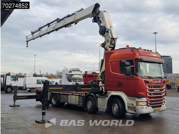 Camião de caixa aberta/ Plataforma, Camião grua Scania G450 8X2 NL-Truck Hiab X-HIPRO 1058EP-6 Kran Front stab Retarder Euro 6: foto 3