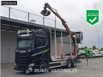 Camião de transporte de madeira SCANIA S 650