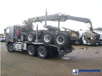 Camião grua DAF XF 105.510 6x4 + Loglift F281S83 crane / timber truck + dolly: foto 5