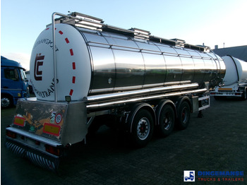 Semi-reboque cisterna Feldbinder Chemical tank inox 33.5 m3 / 1 comp + pump: foto 4