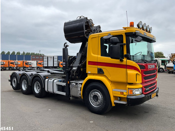 Camião polibenne, Camião grua Scania P 410 8x4 Euro 6 Palfinger 14 Tonmeter Z-kraan: foto 3