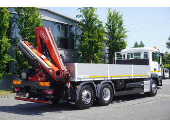 Camião de caixa aberta/ Plataforma, Camião grua MAN TGS 26.360 Flatbed / Fassi F175 7.7 T / steered 3rd axle: foto 5
