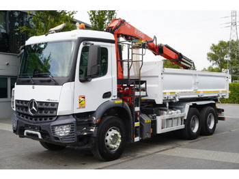 Camião basculante, Camião grua MERCEDES-BENZ Arocs 2636 / 6x4 / HDS Fassi / 3-Way Tipper / Bortmatic: foto 4