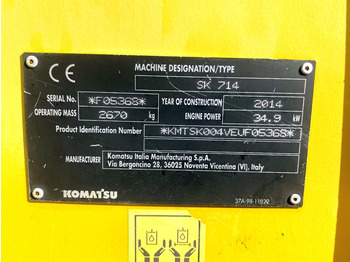 Mini pá carregadora Komatsu SK714 (4077): foto 3 Mini pá carregadora Komatsu SK714 (4077): foto 3