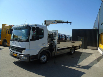 Camião de caixa aberta/ Plataforma, Camião grua Mercedes-Benz Atego 816 + 4ton crane + NICE TRUCK: foto 2