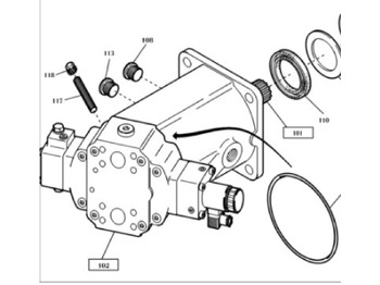 Motor hidráulico para Máquina de construção New Holland 1941809 - 72183520: foto 2