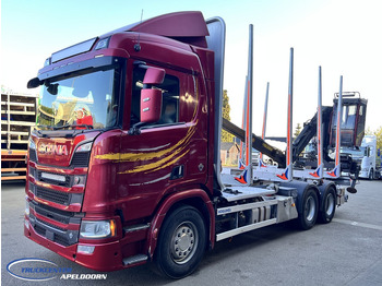 Camião de transporte de madeira, Camião grua Scania R650 V8 NGS 6x4, Retarder, Jonsered ('18): foto 3
