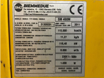 Aquecedor industrial Dieselheater Air to Air SM 460M 119 kW - 8000 m3 / h Diesel Heater Kachel: foto 3