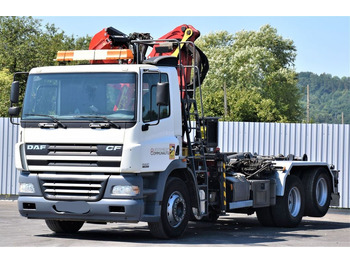 Camião grua, Camião polibenne DAF CF 85.340 * ABROLLKIPPER + KRAN * TOP: foto 4