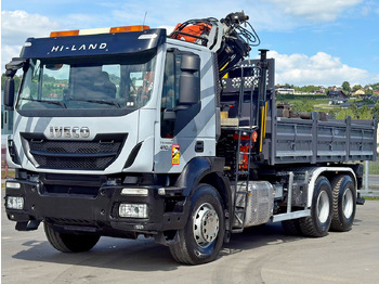 Camião grua, Camião basculante Iveco TRAKKER 410*Kipper 5,20m*ATLAS 165.2E * FUNK/6x4 Iveco TRAKKER 410*Kipper 5,20m*ATLAS 165.2E * FUNK/6x4: foto 3