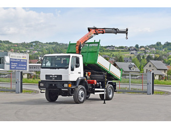 Camião basculante, Camião grua MAN LE 18.280 Kipper 3,70 m + PK 9501 /4x4: foto 2 Camião basculante, Camião grua MAN LE 18.280 Kipper 3,70 m + PK 9501 /4x4: foto 2