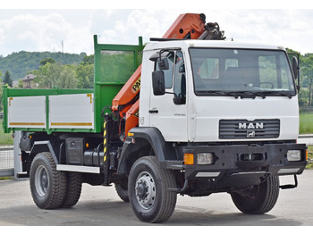 Camião basculante, Camião grua MAN LE 18.280 Kipper 3,70 m + PK 9501 /4x4: foto 3 Camião basculante, Camião grua MAN LE 18.280 Kipper 3,70 m + PK 9501 /4x4: foto 3