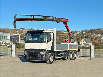 Camião grua, Camião de caixa aberta/ Plataforma Renault C 380 *PRITSCHE 6,80m * PK 18002-EH C + FUNK*6x4: foto 2