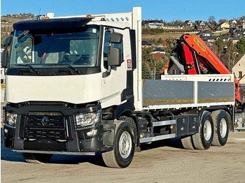 Camião grua, Camião de caixa aberta/ Plataforma Renault C 380 *PRITSCHE 6,80m * PK 18002-EH C + FUNK*6x4: foto 4