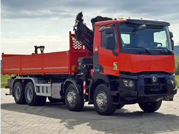 Camião basculante, Camião grua Renault C 430 *KIPPER 6,80m* HIAB X-HIDUO 188 ES-4 * 8x4: foto 3