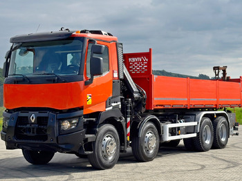 Camião basculante, Camião grua Renault C 430 *KIPPER 6,80m* HIAB X-HIDUO 188 ES-4 * 8x4: foto 4
