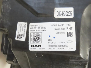 Farol dianteira para Camião MAN 81.25101-6822 Koplamp LED Re.: foto 3