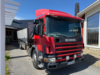 Camião de caixa aberta/ Plataforma, Camião grua Scania P94D: foto 3