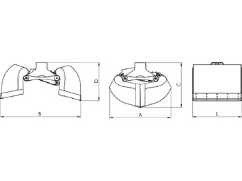 Balde de maxilas para Grua para camião novo Clamshell bucket with high capacity BV-S 650: foto 3 Balde de maxilas para Grua para camião novo Clamshell bucket with high capacity BV-S 650: foto 3