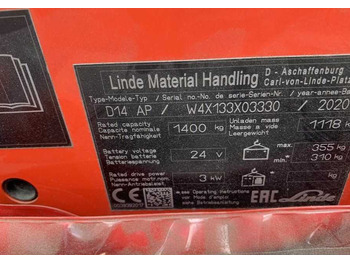 Stacker Linde D14AP: foto 5