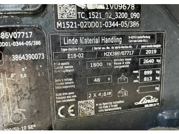 Empilhador elétrico Linde E18-02: foto 4