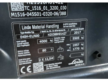 Empilhador elétrico LINDE E