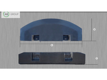 Contrapeso Kaber rear counterweight type D, 700 kg: foto 2 Contrapeso Kaber rear counterweight type D, 700 kg: foto 2