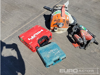 Equipamento de construção Makita Battery Reciprocating Saw, Hilti 110Volt Diamond Core Drill, Hilti Battery Hammer Drill, Hilti Battery Impact Gun, Makita 110Volt Impact Gun, Hilti Battery Drill, Stihl Petrol Backpack Leaf Blo: foto 3