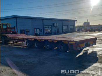Camião de caixa aberta/ Plataforma Nooteboom 4 Axle Extendable Low Loader Trailer, Twin Axle Rear Steer, Out Riggers: foto 3