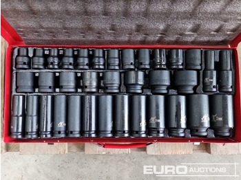 Equipamento para oficina Unused 35 Piece 1/2" Drive Air Impact Socket Set, Steel Case: foto 2 Equipamento para oficina Unused 35 Piece 1/2" Drive Air Impact Socket Set, Steel Case: foto 2