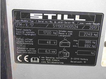 Empilhador retráctil Still FM-X17: foto 4