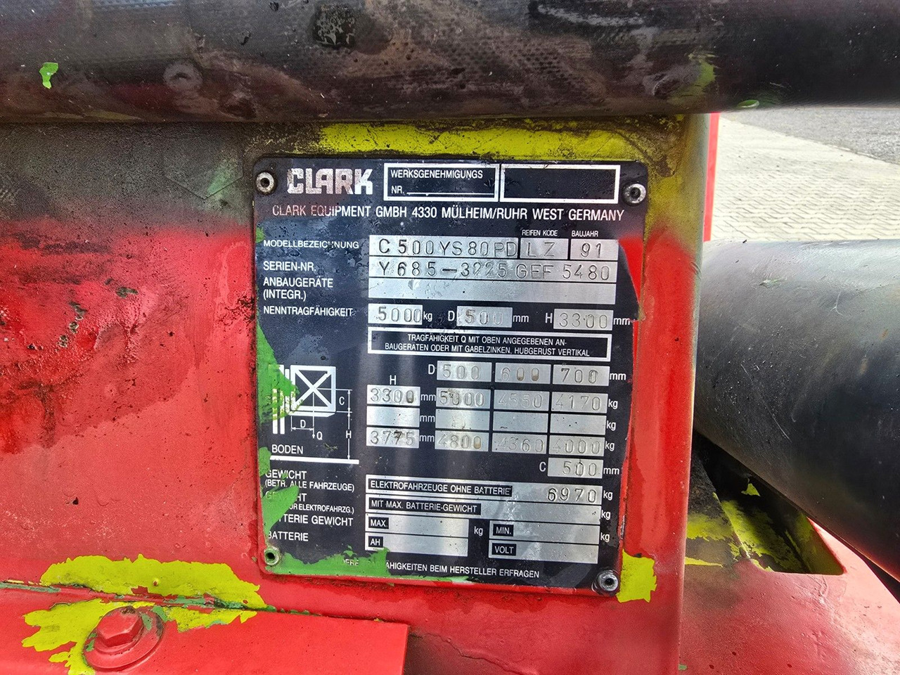 Clark Gabelstapler Stapler clark C 500 YS 80 PD 5T - Empilhador a diesel: foto 2 Clark Gabelstapler Stapler clark C 500 YS 80 PD 5T - Empilhador a diesel: foto 2