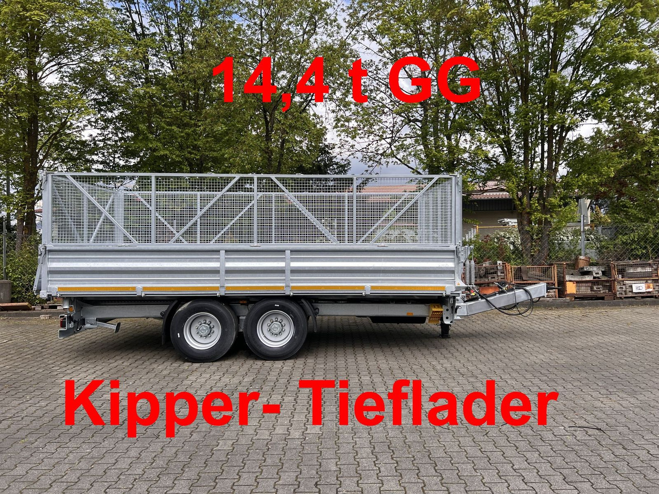 Möslein 14 t Tandem- Kipper Tieflader 5,70 m lang, Brei - Reboque basculante: foto 1 Möslein 14 t Tandem- Kipper Tieflader 5,70 m lang, Brei - Reboque basculante: foto 1