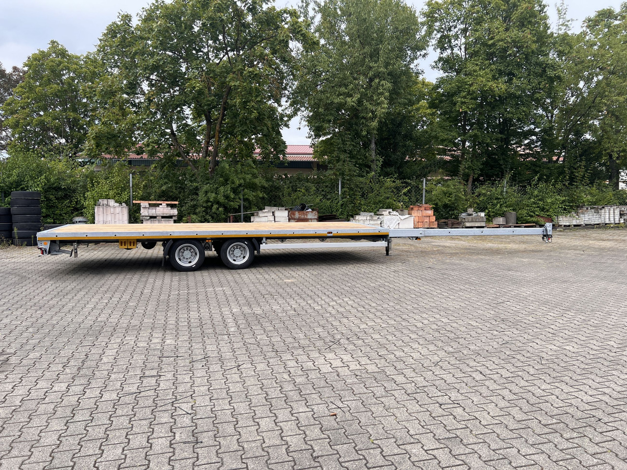 Reboque plataforma/ Caixa aberta novo Möslein THT 14-G 7,20 L ausziehbar  13,9 t Tandemanhänger- Tieflader, ausziehbarLuftgefedert: foto 8