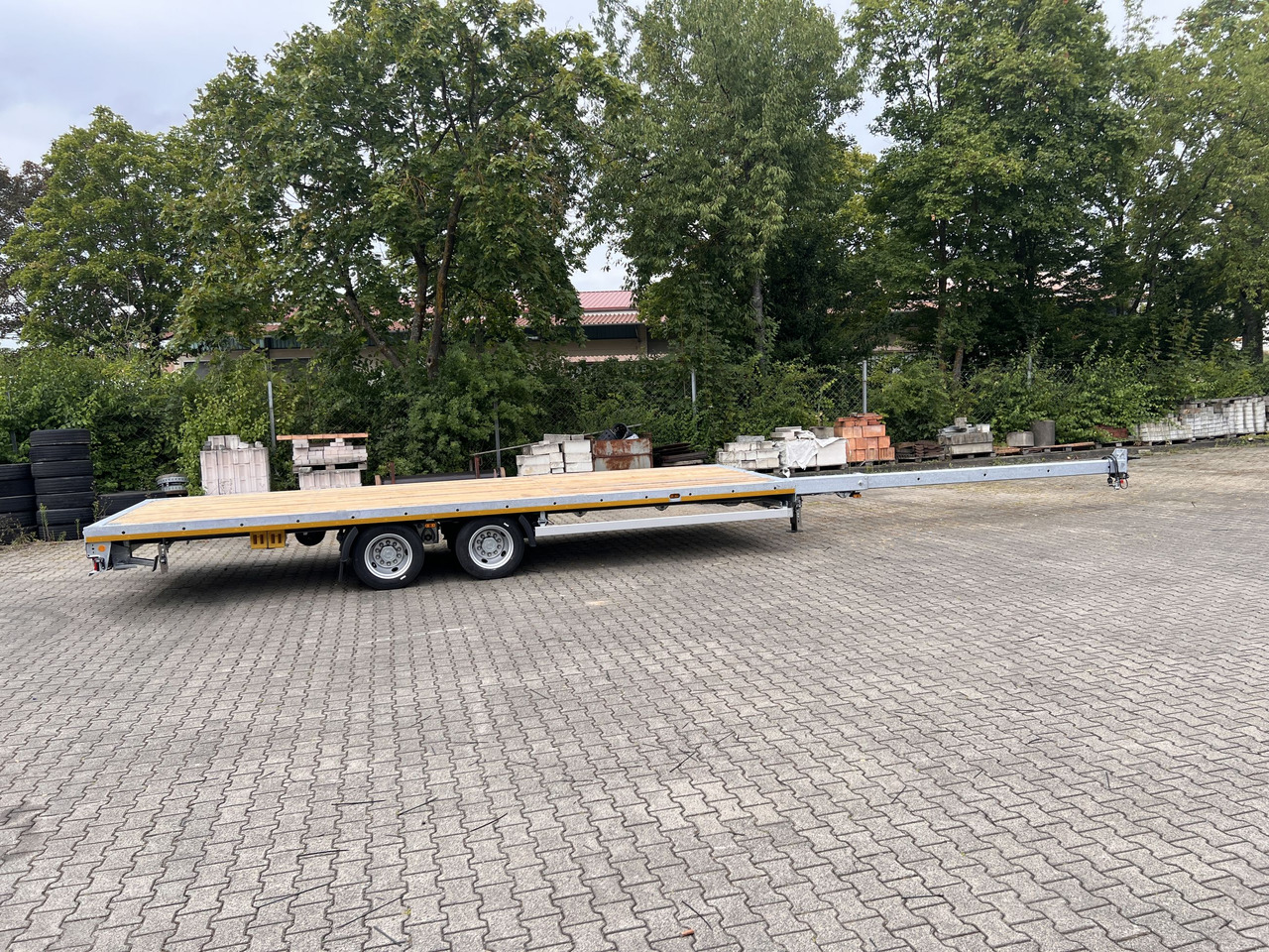 Reboque plataforma/ Caixa aberta novo Möslein THT 14-G 7,20 L ausziehbar  13,9 t Tandemanhänger- Tieflader, ausziehbarLuftgefedert: foto 9