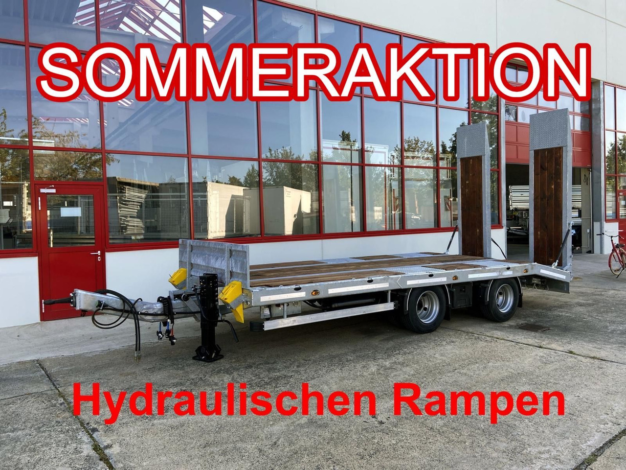 Möslein TT21-6,5 hydr 21 t Tandemtieflader, hydr. Rampen, NEU - Reboque baixa: foto 1 Möslein TT21-6,5 hydr 21 t Tandemtieflader, hydr. Rampen, NEU - Reboque baixa: foto 1