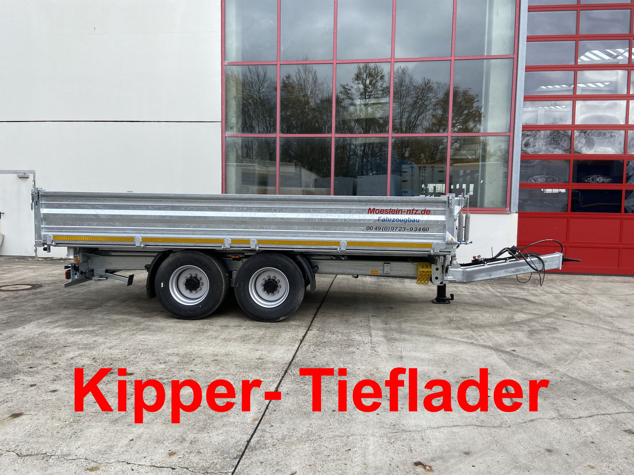 Möslein TTD 14 5,70 m 14 t Tandem- Kipper Tieflader 5,70 m lang, Breite Reifen-- Neufahrzeug -- - Reboque basculante: foto 1 Möslein TTD 14 5,70 m 14 t Tandem- Kipper Tieflader 5,70 m lang, Breite Reifen-- Neufahrzeug -- - Reboque basculante: foto 1