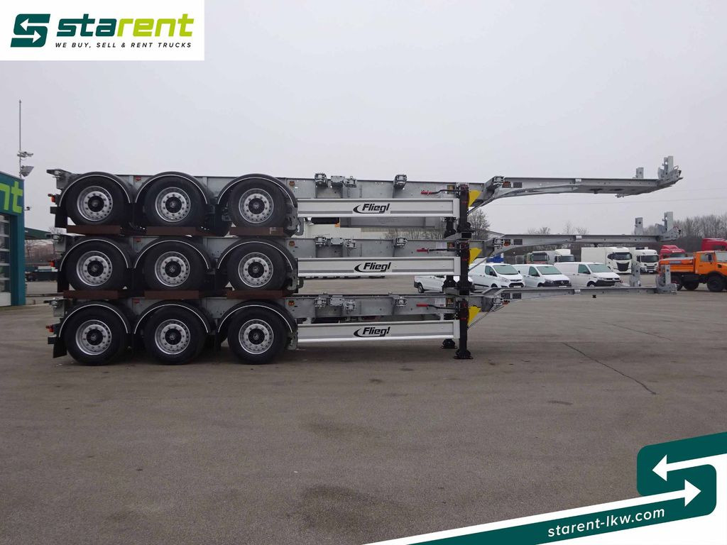 Fliegl Containerchassis ADR, 1x20/2x20/1x30/1x40/1x45 - Semi-reboque transportador de contêineres/ Caixa móvel: foto 4 Fliegl Containerchassis ADR, 1x20/2x20/1x30/1x40/1x45 - Semi-reboque transportador de contêineres/ Caixa móvel: foto 4