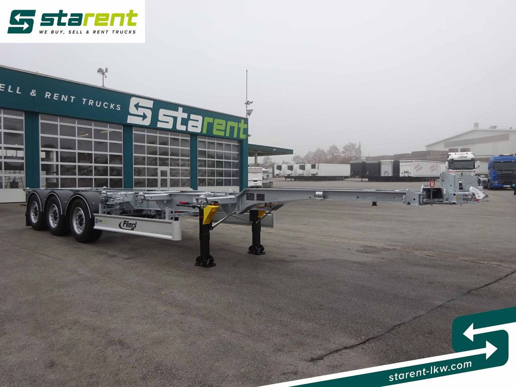 Fliegl Containerchassis ADR, 1x20/2x20/1x30/1x40 /1x45 - Semi-reboque transportador de contêineres/ Caixa móvel: foto 3 Fliegl Containerchassis ADR, 1x20/2x20/1x30/1x40 /1x45 - Semi-reboque transportador de contêineres/ Caixa móvel: foto 3