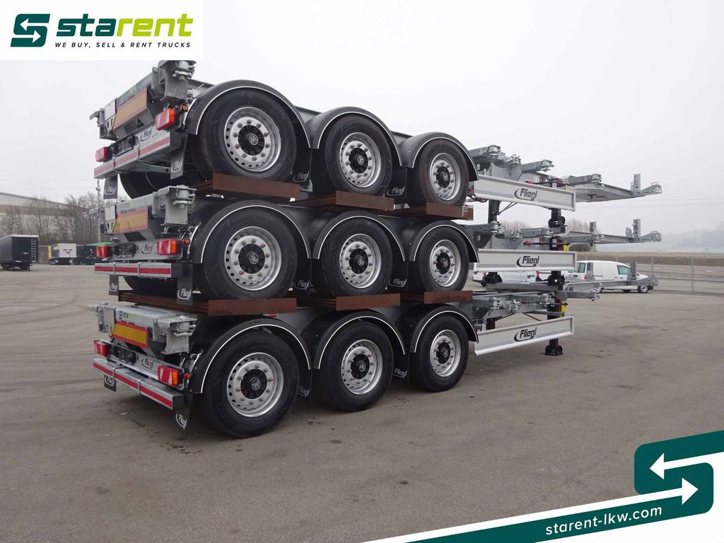 Fliegl Containerchassis ADR, 1x20/2x20/1x30/1x40/1x45 - Semi-reboque transportador de contêineres/ Caixa móvel: foto 5 Fliegl Containerchassis ADR, 1x20/2x20/1x30/1x40/1x45 - Semi-reboque transportador de contêineres/ Caixa móvel: foto 5